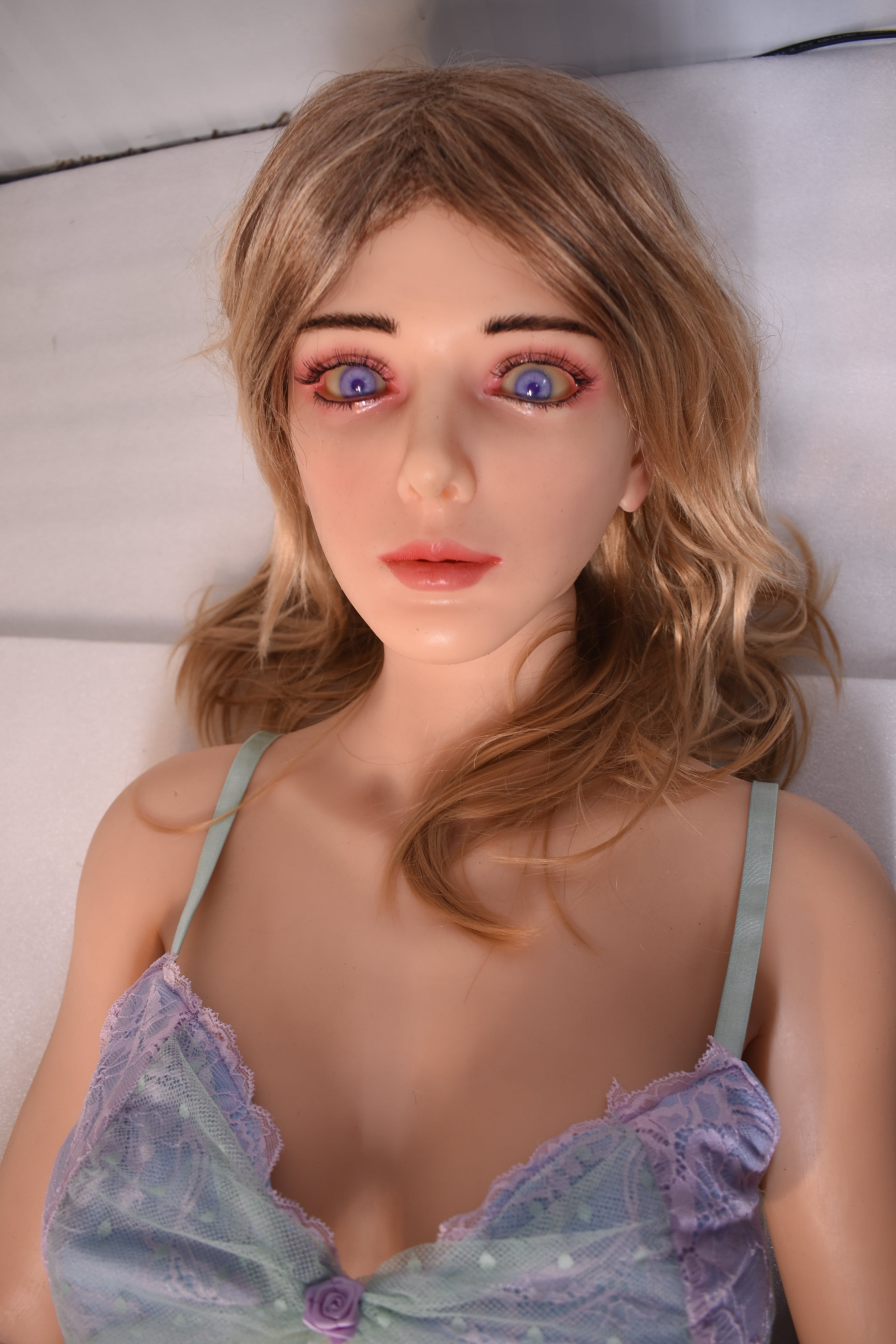 Jessy - Traditional Caucasian Girl Platinum Silicone Joy Model Doll (162cm)