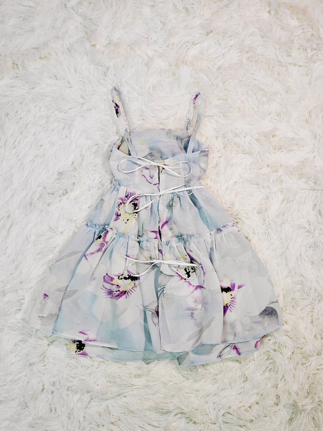 Elegant Light Blue Floral Dress for 65/75/80cm Dolls