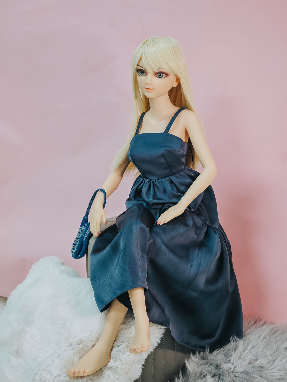 Satin Elegant Long Dress for 65cm/75cm/80cm Dolls