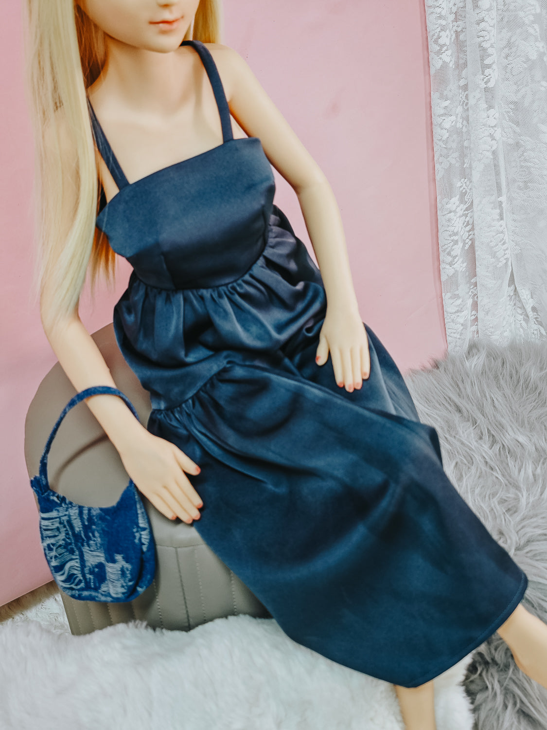 Satin Elegant Long Dress for 65cm/75cm/80cm Dolls